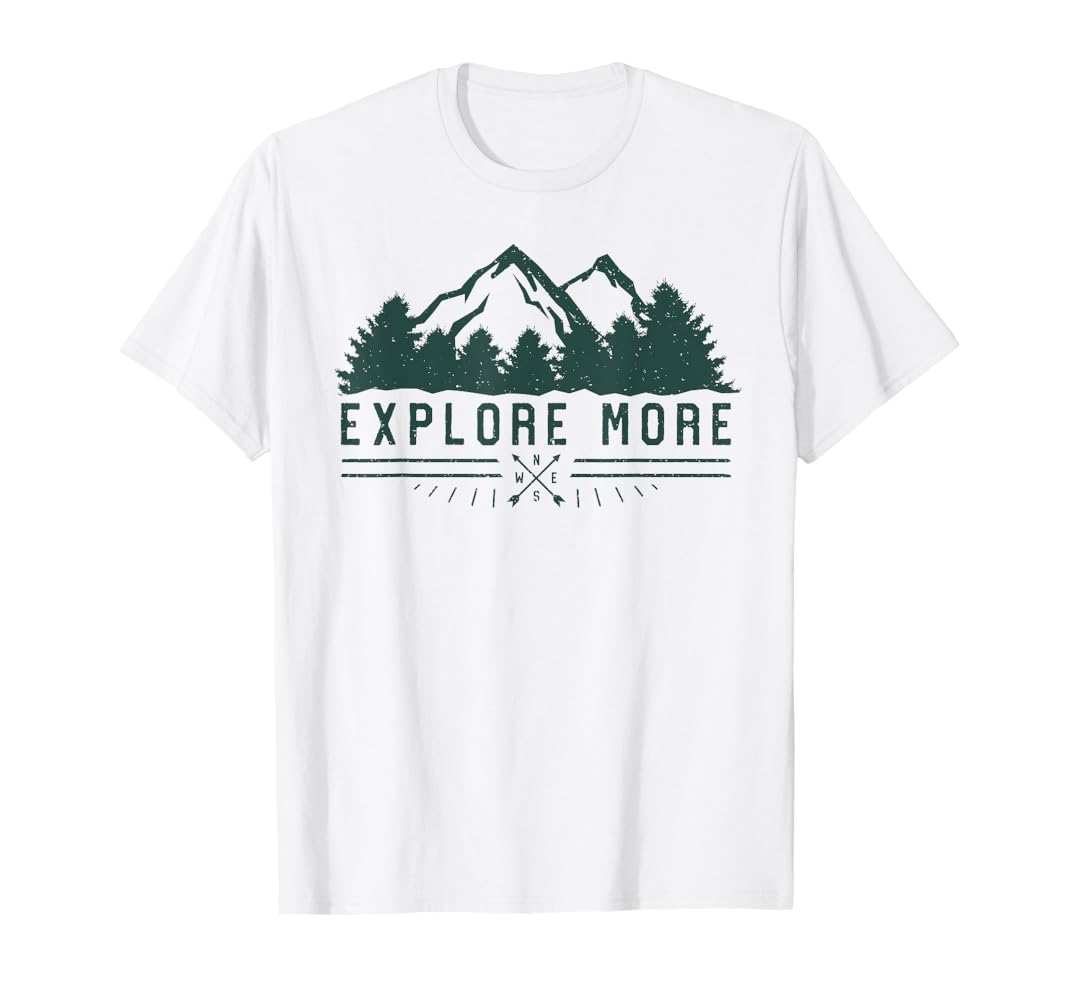 Amazon.com: Explore More T-Shirt - Mountain Hiking Camping